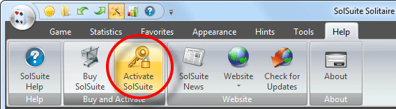 Activate SolSuite Solitaire