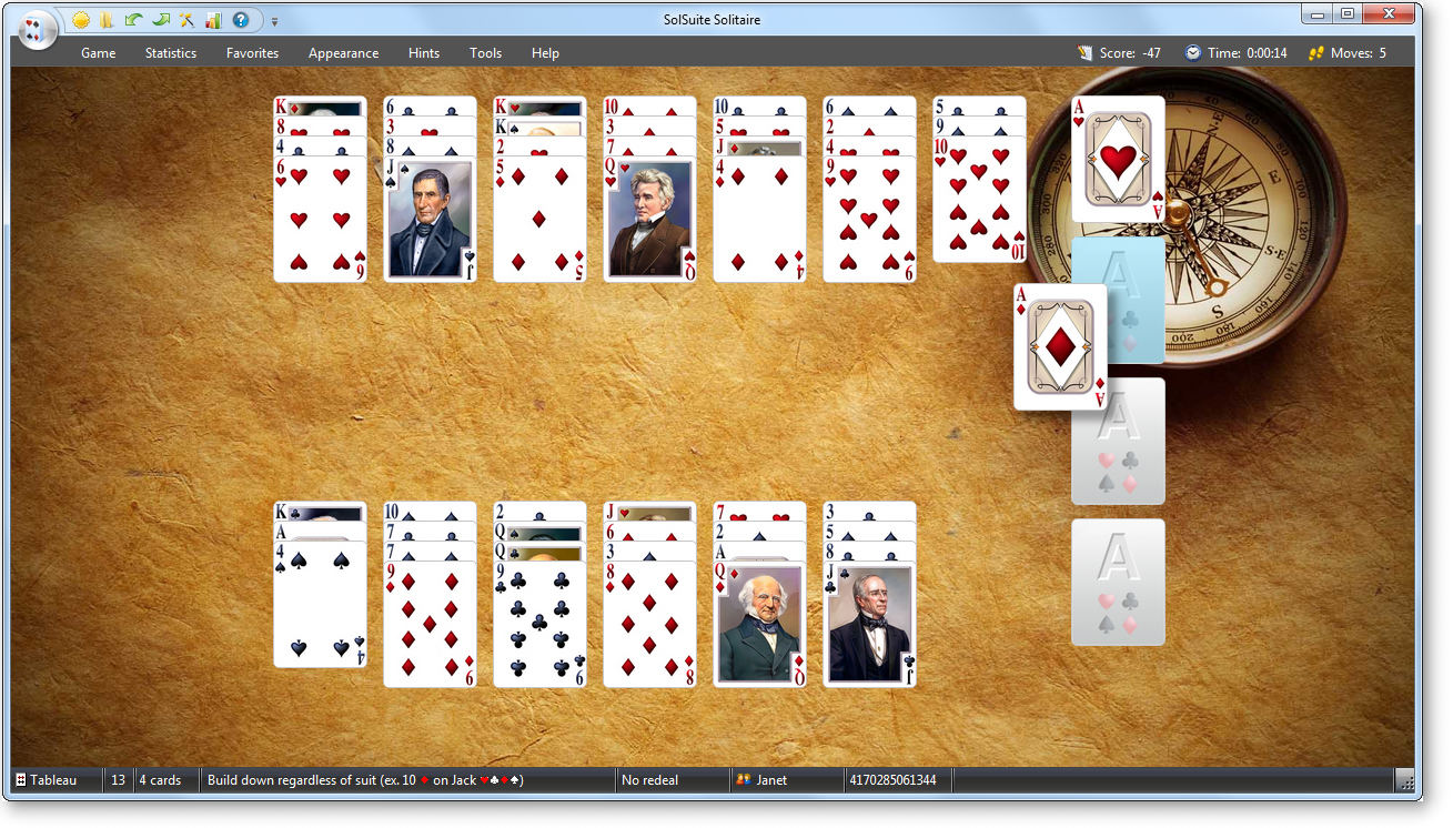 SolSuite Solitaire's Baker's Dozen Screenshot