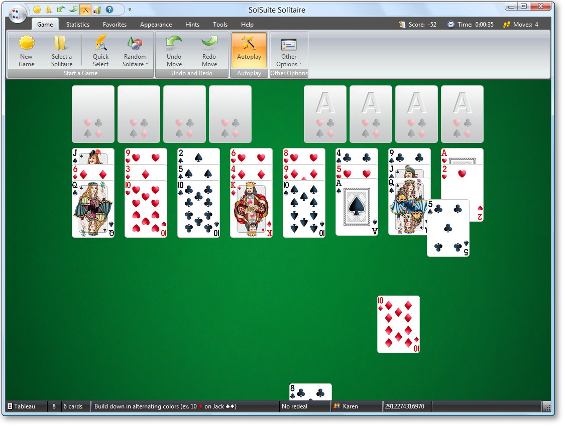 SolSuite Solitaire New Default Animation screenshot